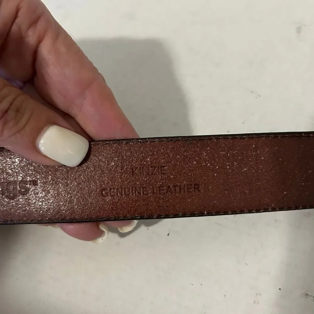 Damen+Hastings Brown Genuine Leather Dress Belt Men's Large 38-40” Classic